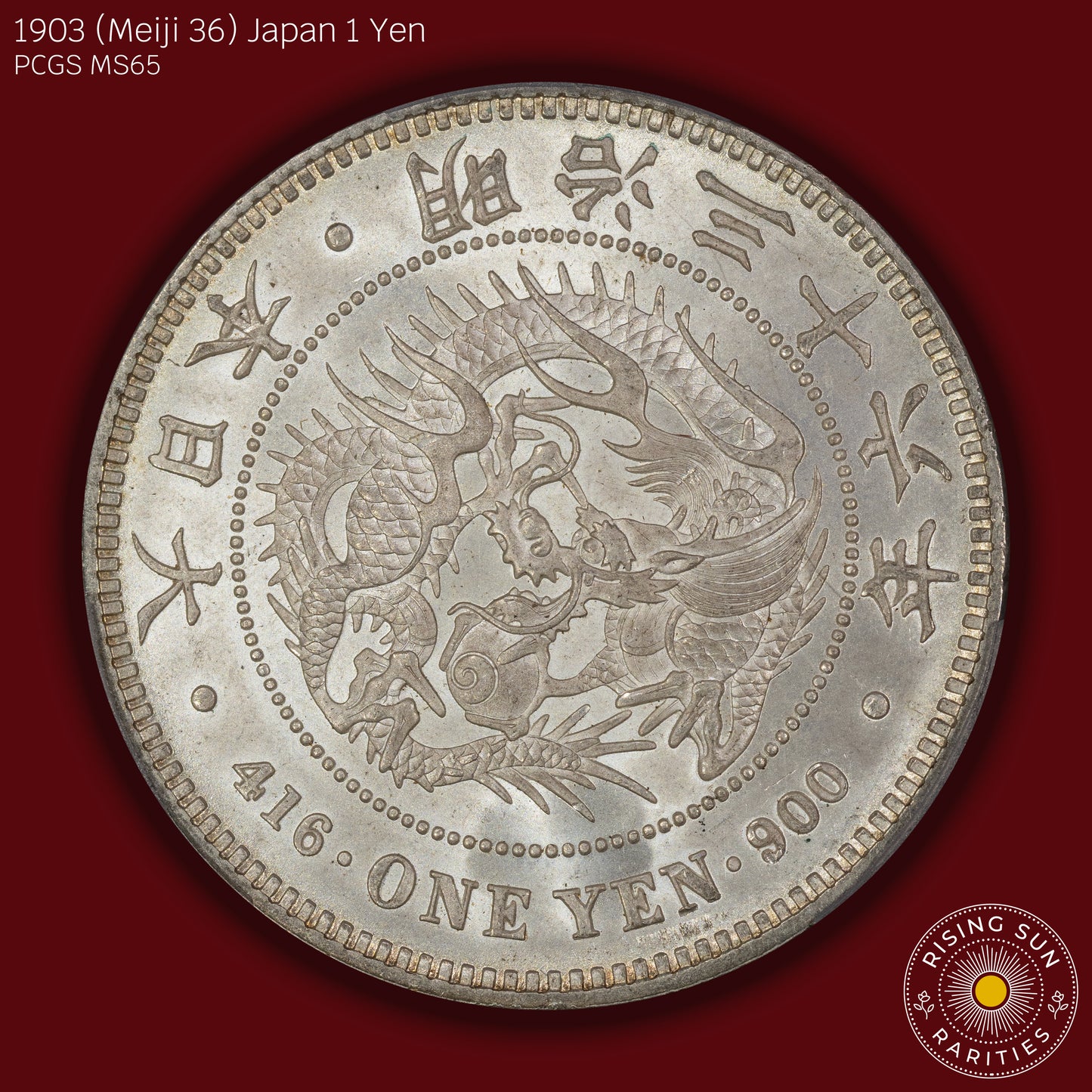 1903 (M36) Japan 1 Yen - PCGS MS65