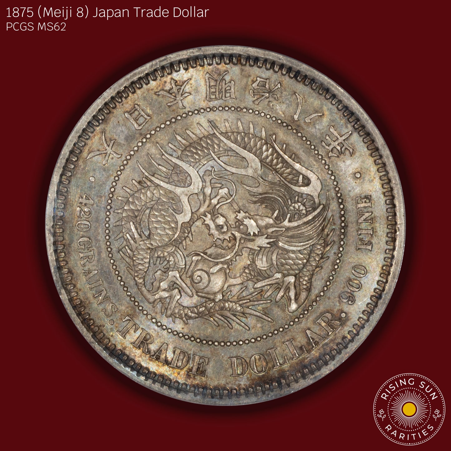 1875 (M8) Japan Trade Dollar - PCGS MS62 (Toned)