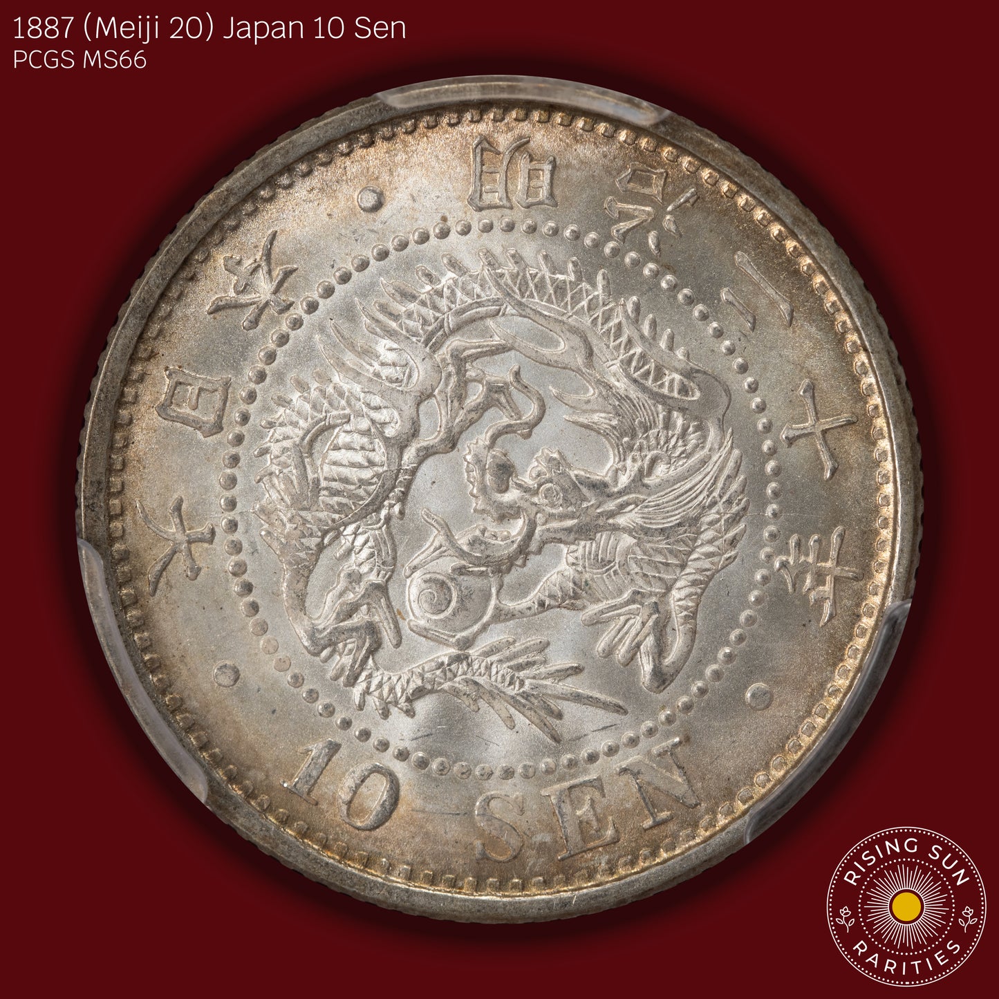 1887 (M20) Japan 10 Sen - PCGS MS66