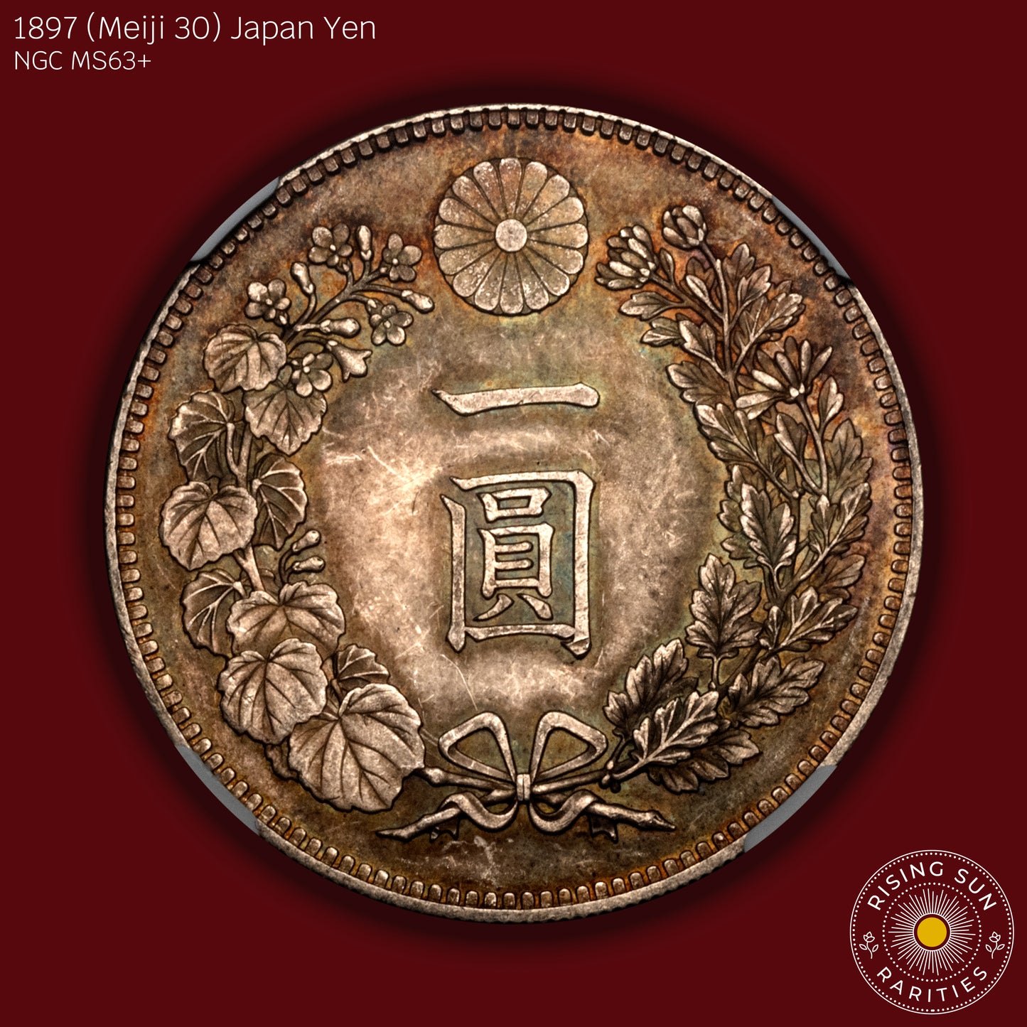 1897 (M30) Japan 1 Yen - NGC MS63+ (Toned)