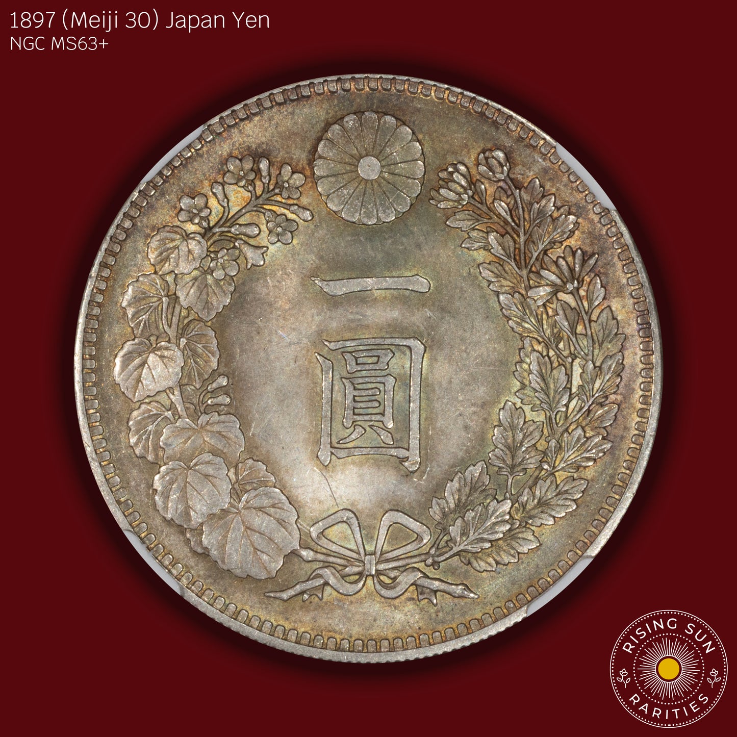 1897 (M30) Japan 1 Yen - NGC MS63+ (Toned)