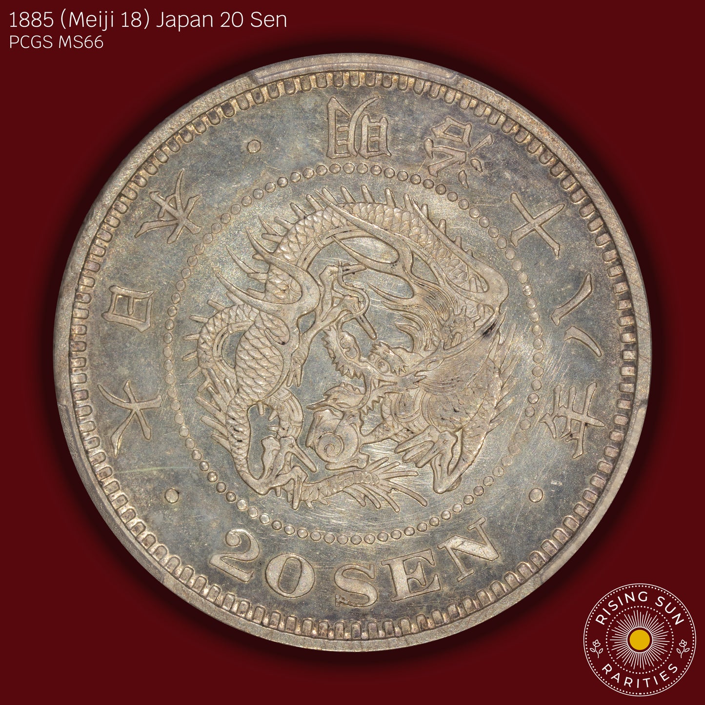 1885 (M18) Japan 20 Sen - PCGS MS66