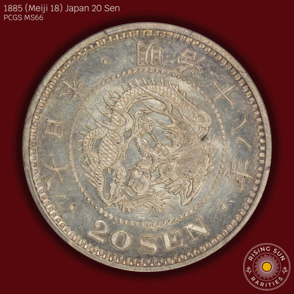 1885 (M18) Japan 20 Sen - PCGS MS66