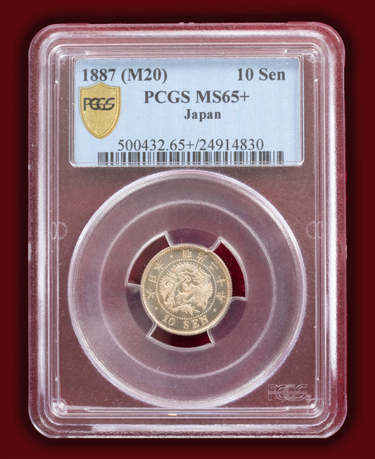 1887 (M20) Japan 10 Sen - PCGS MS65+