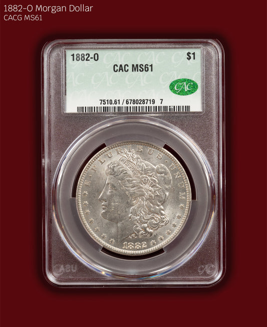 1882-O Morgan Dollar - CACG MS61