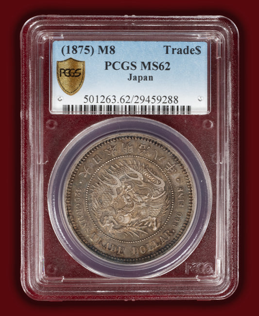 1875 (M8) Japan Trade Dollar - PCGS MS62 (Toned)