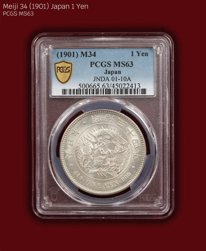 1901 (M34) Japan 1 Yen - PCGS MS63