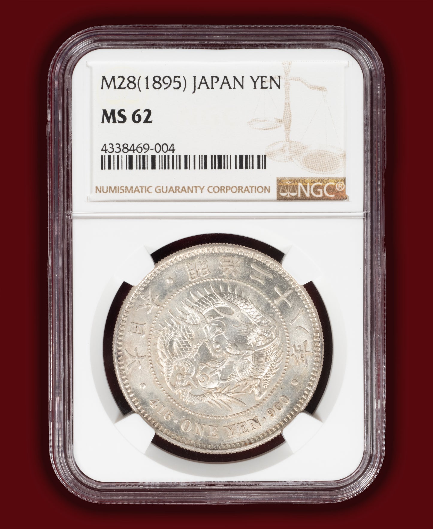 1895 (M28) Japan 1 Yen - NGC MS62