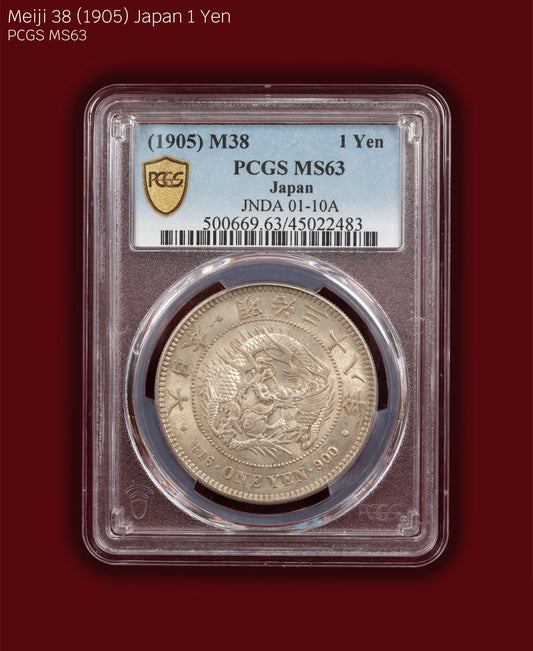 1905 (M38) Japan 1 Yen - PCGS MS63