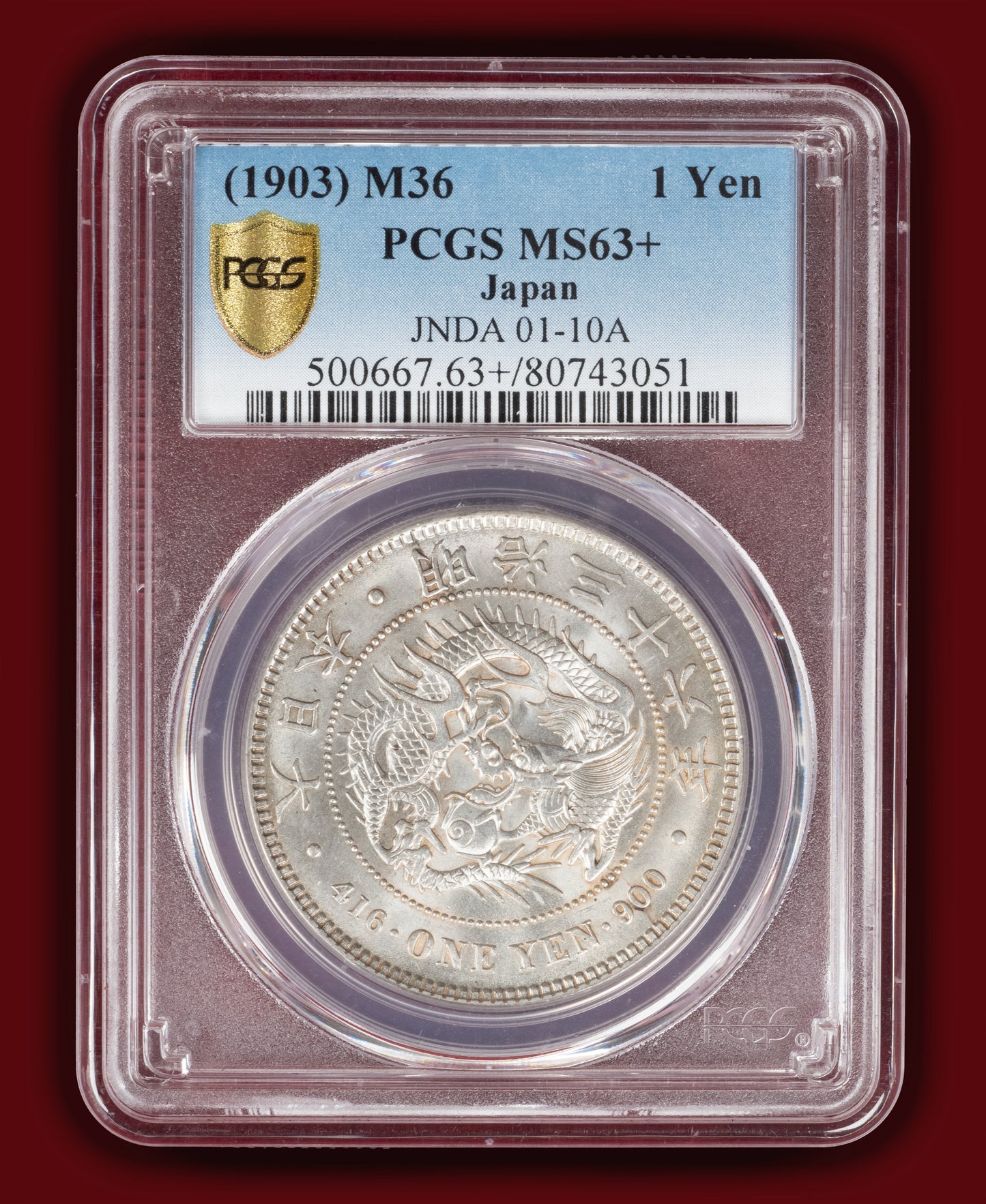 1903 (M36) Japan 1 Yen - PCGS MS63+