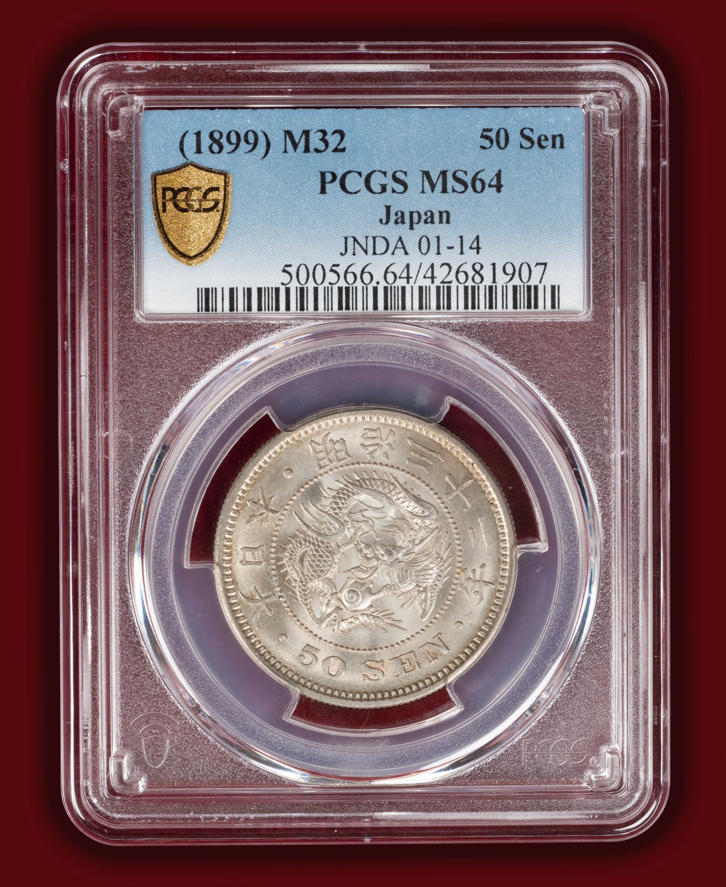 1899 (M32) Japan 50 Sen - PCGS MS64