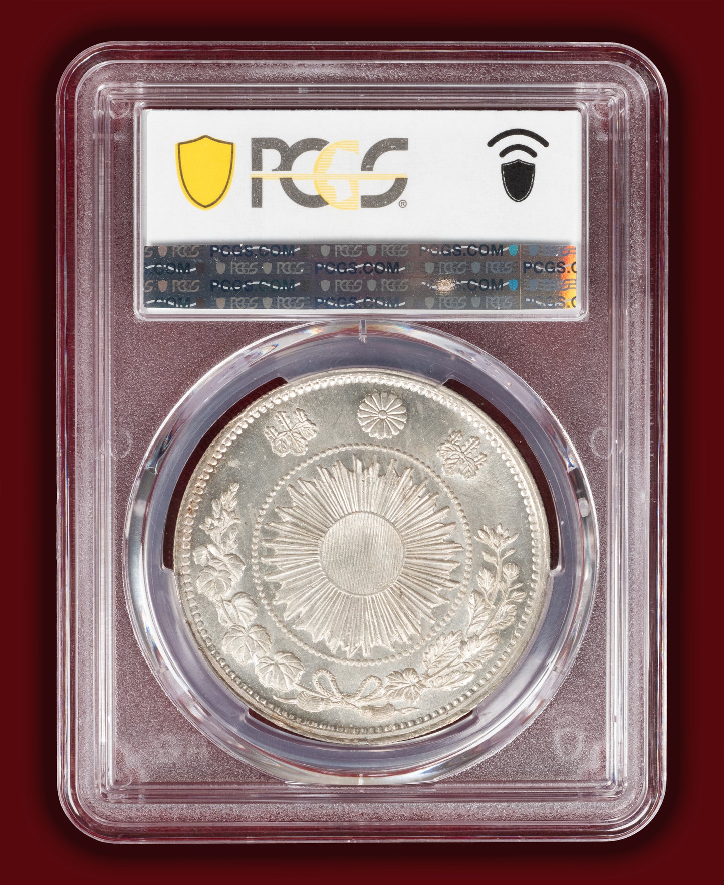 1870 (M3) Japan 1 Yen Type 1 w/border - PCGS MS62