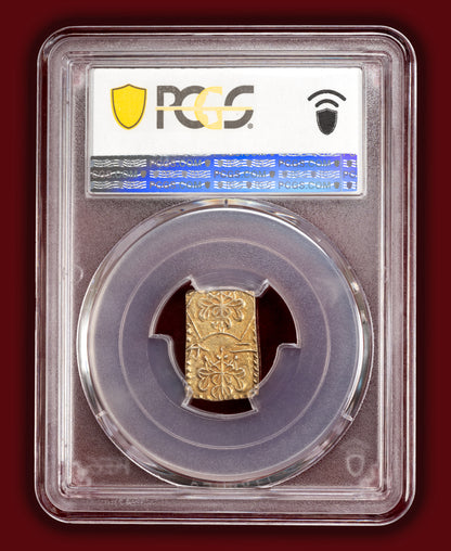 1860 (Man'en Era) Japan 2 Bu Gold (Nibu Kin) - Meiji Style - PCGS AU55