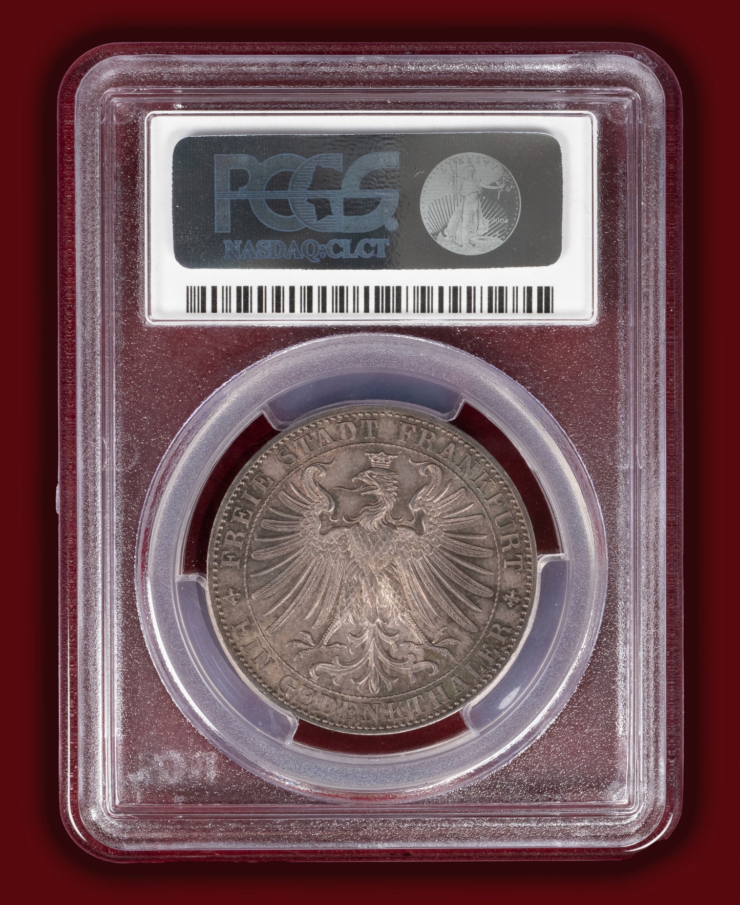 1863 German States Frankfurt Thaler - PCGS MS65 (Toned)