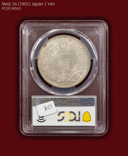 1901 (M34) Japan 1 Yen - PCGS MS63 (Toned)