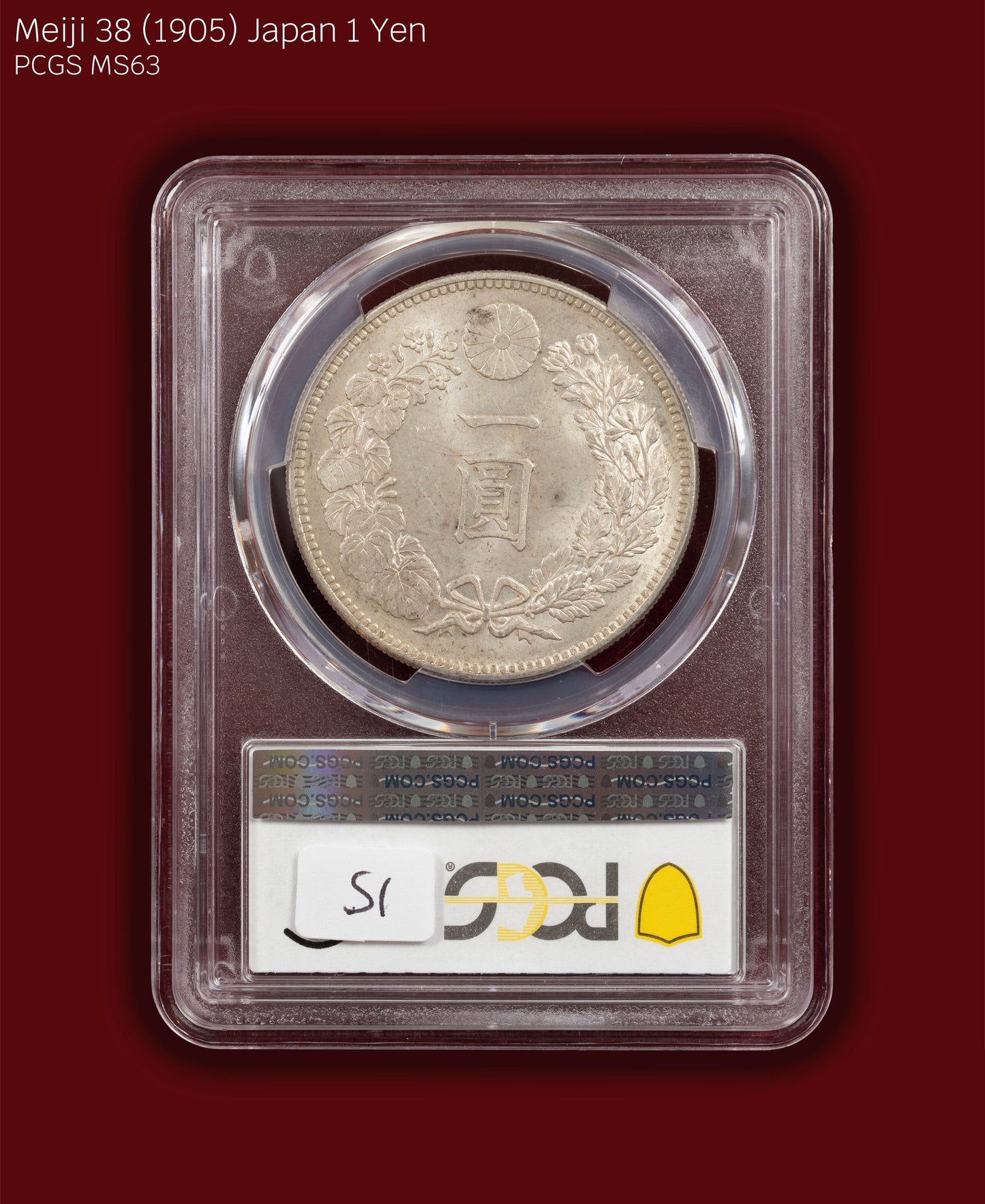 1905 (M38) Japan 1 Yen - PCGS MS63