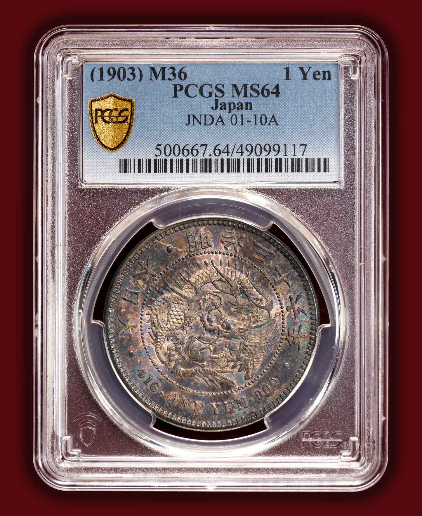 1903 (M36) Japan 1 Yen - PCGS MS64 (Toned)