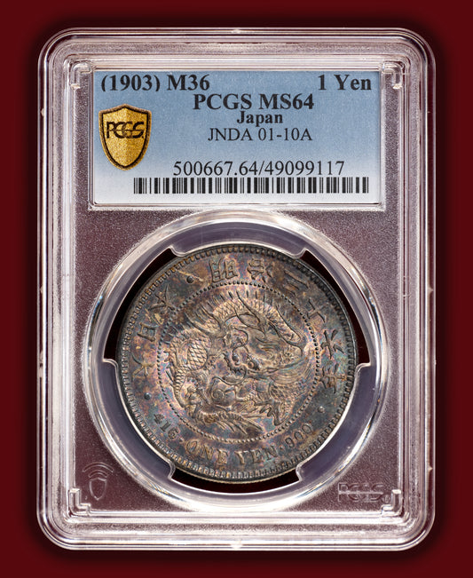 1903 (M36) Japan 1 Yen - PCGS MS64 (Toned)