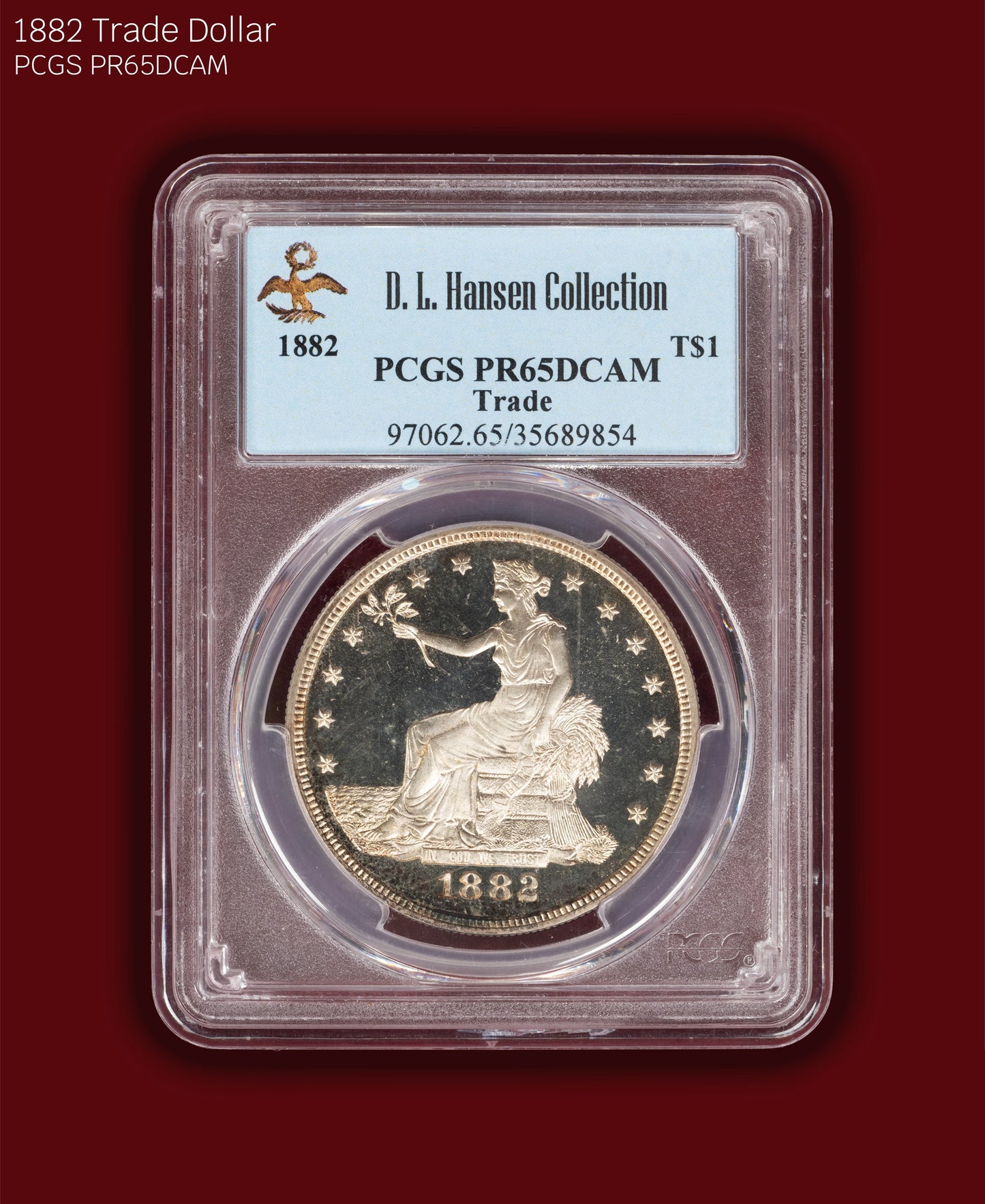 1882 Trade Dollar Proof - PCGS PR65DCAM