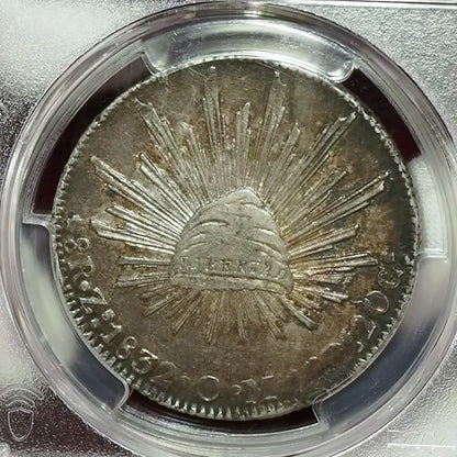 1832-Zs OM Mexican 8 Reales - PCGS AU50 (Toned)